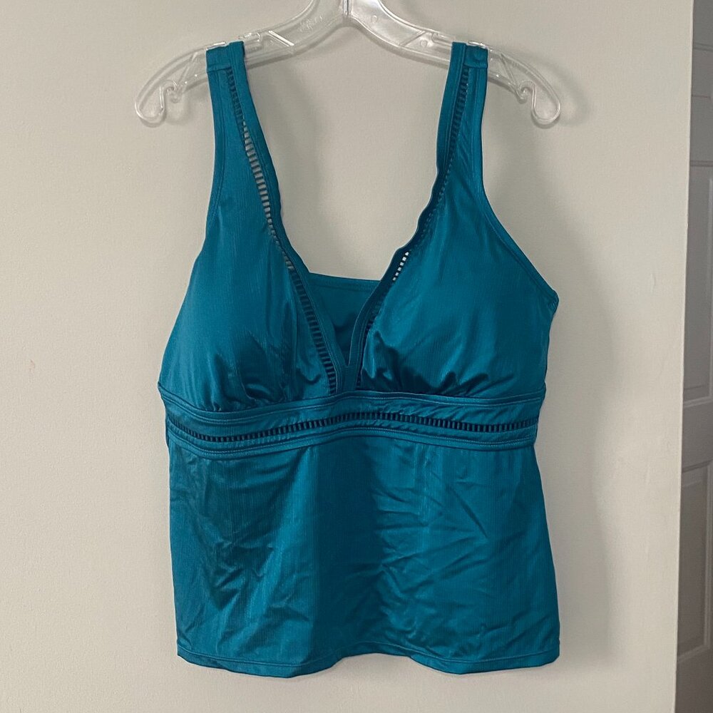 Teal Tank Swim Top Size 1x